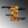 Wallity Everyone Smiles in The Same Language Escultura de pared Nogal y Negro